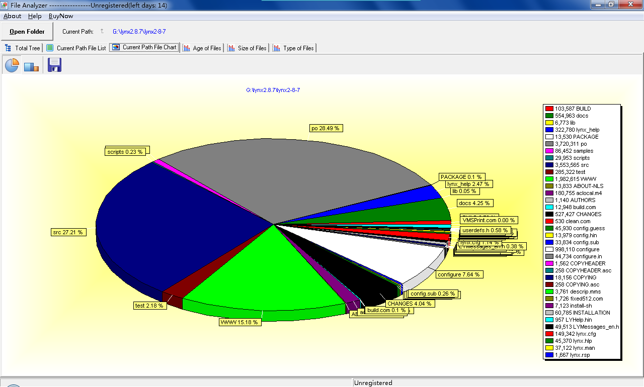 File Analyzer main form